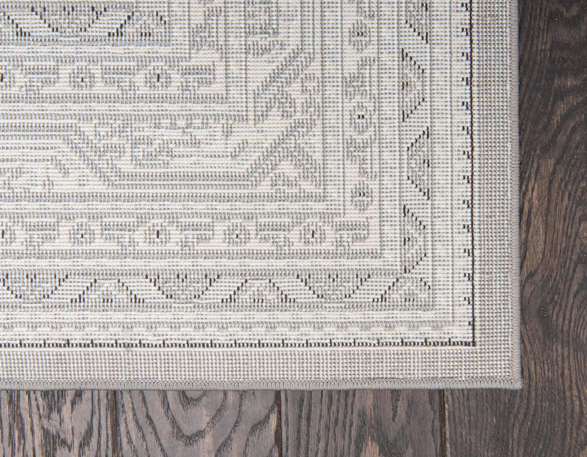 Unique Loom Williamsburg Collection Traditional Border with Dotted Center Area Rug, 5' 3" x 8' Rectangle, Gray/Black