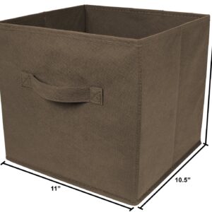 Greenco Foldable Storage Cubes Non-woven Fabric -6 Pack-(Brown)