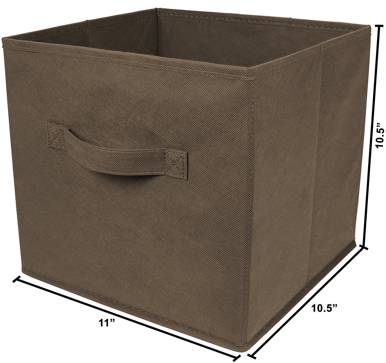 Greenco Foldable Storage Cubes Non-woven Fabric -6 Pack-(Brown)