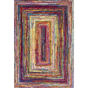 nuLOOM Tammara Bohemian Hand Braided Area Rug, 5x8, Multi