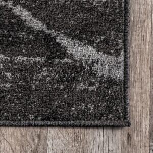 nuLOOM 4x6 Thigpen Contemporary Area Rug, Charcoal, Abstract Lines, Non-Slip Backing, Stain Resistant, For Bedroom, Dining Room, Living Room, Hallway, Office, Kitchen, Entryway