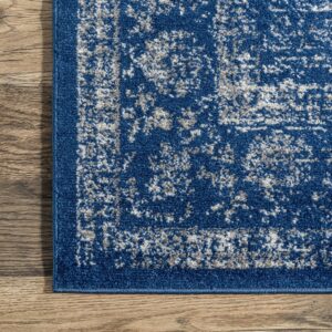 NuLoom Paisley Verona Vintage Persian Area Rug, 8' 10" x 12', Dark Blue