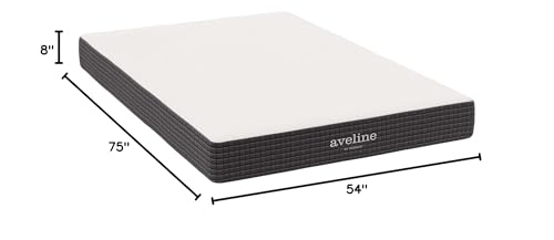 Modway Aveline Gel Infused Memory Mattress with CertiPUR-US Certified Foam, Full, White