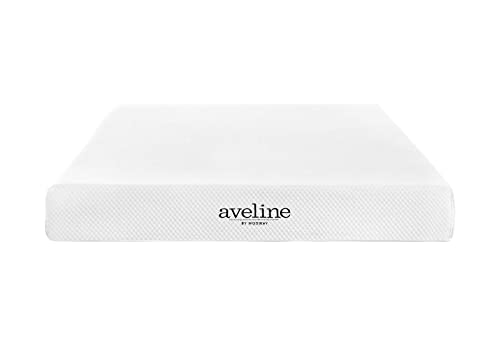 Modway Aveline Gel Infused Memory Mattress with CertiPUR-US Certified Foam, Queen, White