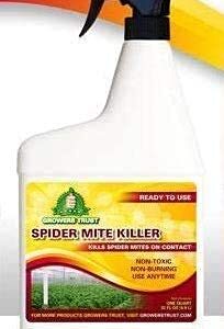 Growers Trust Spider Mite Killer Non-Toxic, Biodegradable - Natural Pesticide-Organic Ingredients- Earth Friendly Pest Control-(Solution Makes 32 oz Ready to use Foliar Spray) JUST ADD Water