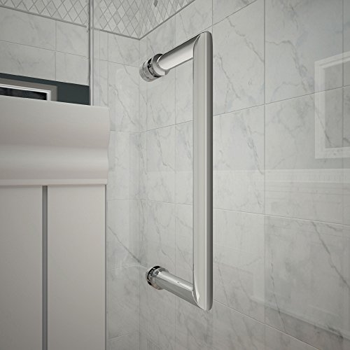 DreamLine Unidoor-X 58 1/2 in. W x 34 3/8 in. D x 72 in. H Frameless Hinged Shower Enclosure in Chrome, E32806534L-01