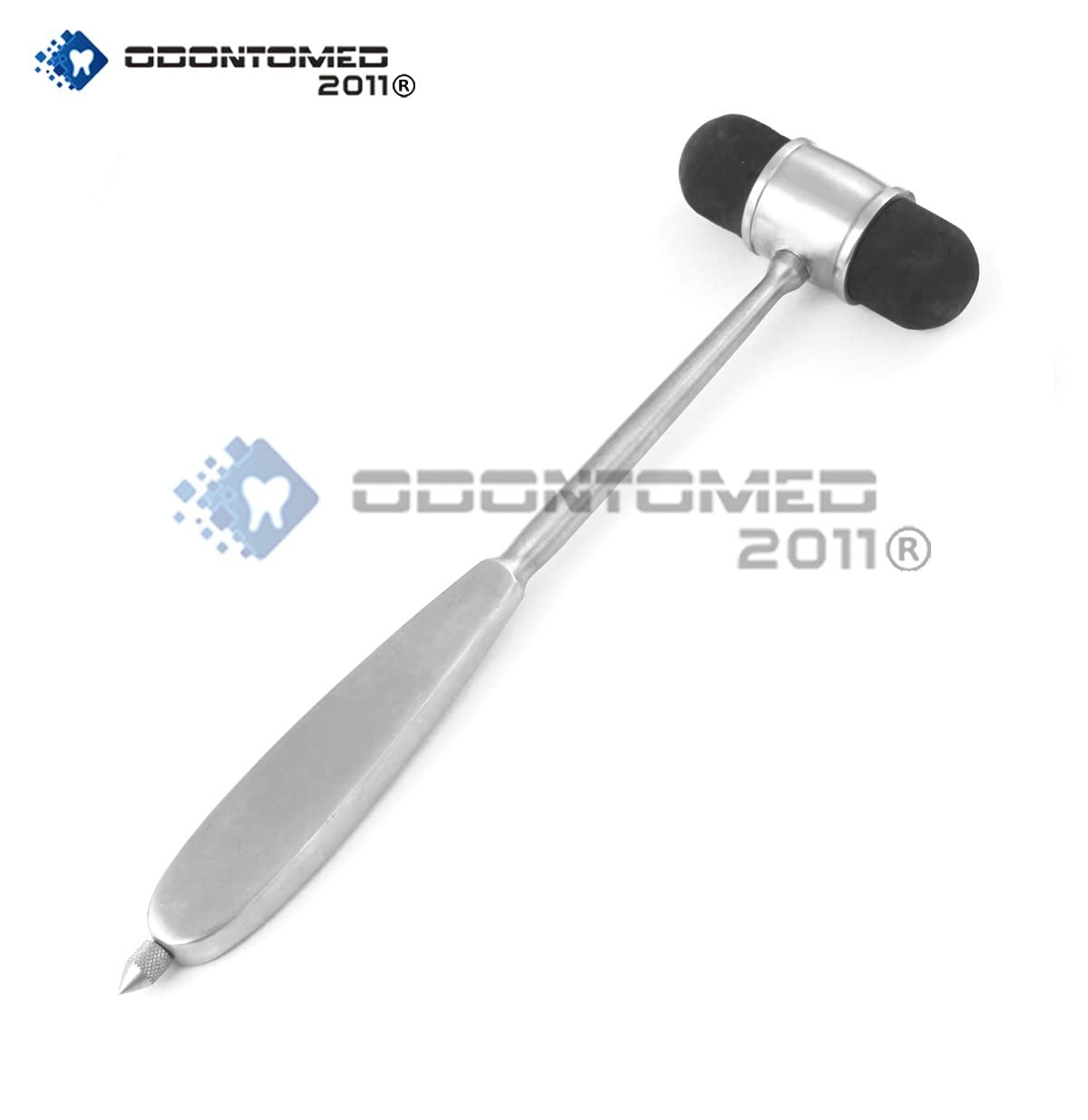 OdontoMed2011 Dejerine Percussion Hammer Diagnostic Instruments Stainless Steel Silver 2 Sided Rubber Head