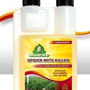 Growers Trust Spider Mite Killer Non-Toxic, Biodegradable - Natural Pesticide -Organic Ingredients-Earth Friendly Pest Control(Solution Makes 10 gallons RTU )