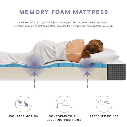 Modway Aveline Gel Infused Memory Mattress with CertiPUR-US Certified Foam, Full, White