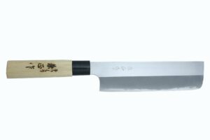 kanetsune nakiri 180mm with plastic bolster magnolia wood handle,"migaki" finished kc-564