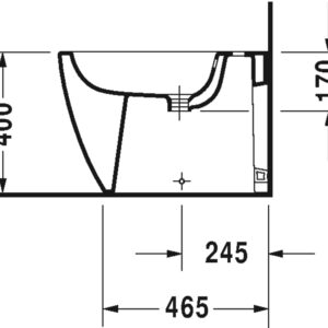 Duravit 2289100000 Duravit 2289100000 ME By Starck Floor Mounted Ceramic Bidet - Less Faucet