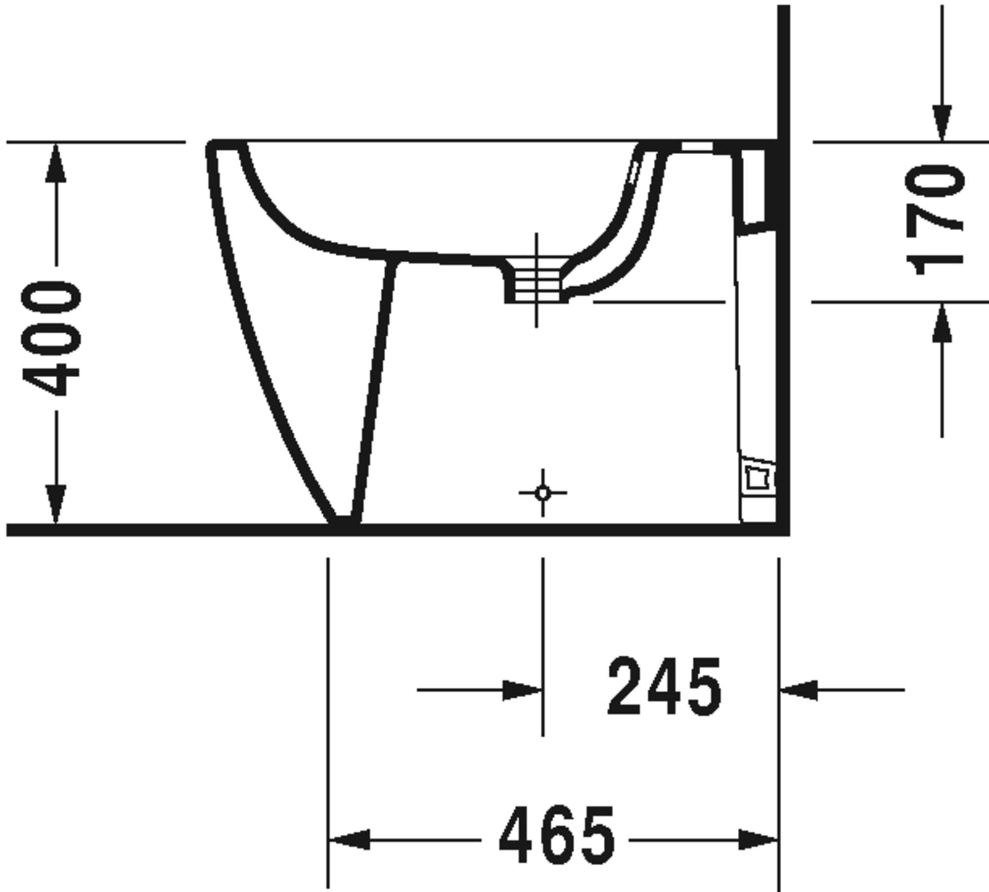 Duravit 2289100000 Duravit 2289100000 ME By Starck Floor Mounted Ceramic Bidet - Less Faucet