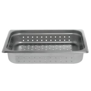 HUBERT 1/2 Size Steam Table Pan Stainless Steel Perforated - 2 1/2"D