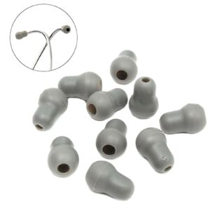 10Pcs Super Soft Earplug Eartips Earpieces Replacement for Littmann Stethoscope Silicone Gray