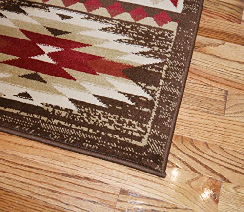 Rustic Lodge Brown 8x10 Area Rug, 7'10x9'10