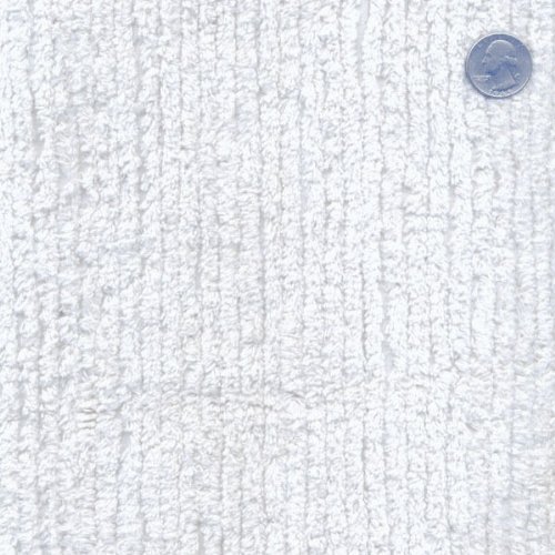 Terry Chenille White 57" Wide Cotton Fabric by The Yard TC0501-596 (White)