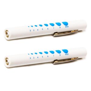 2 medical eye pen light pupil gauge doctor nurse first aid diagnostic penlight !