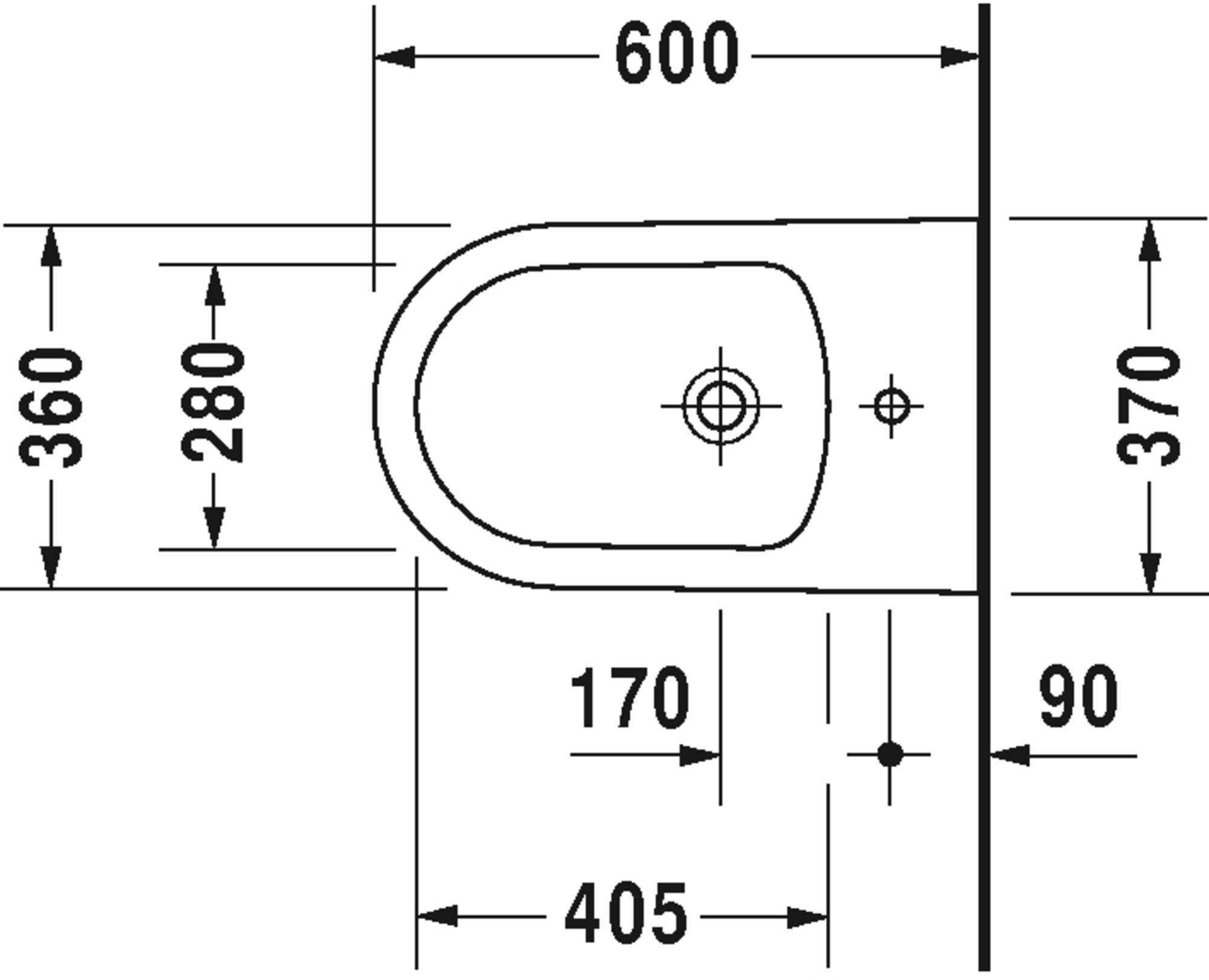 Duravit 2289100000 Duravit 2289100000 ME By Starck Floor Mounted Ceramic Bidet - Less Faucet