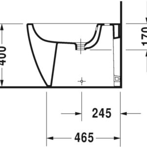 Duravit 2289100000 Duravit 2289100000 ME By Starck Floor Mounted Ceramic Bidet - Less Faucet