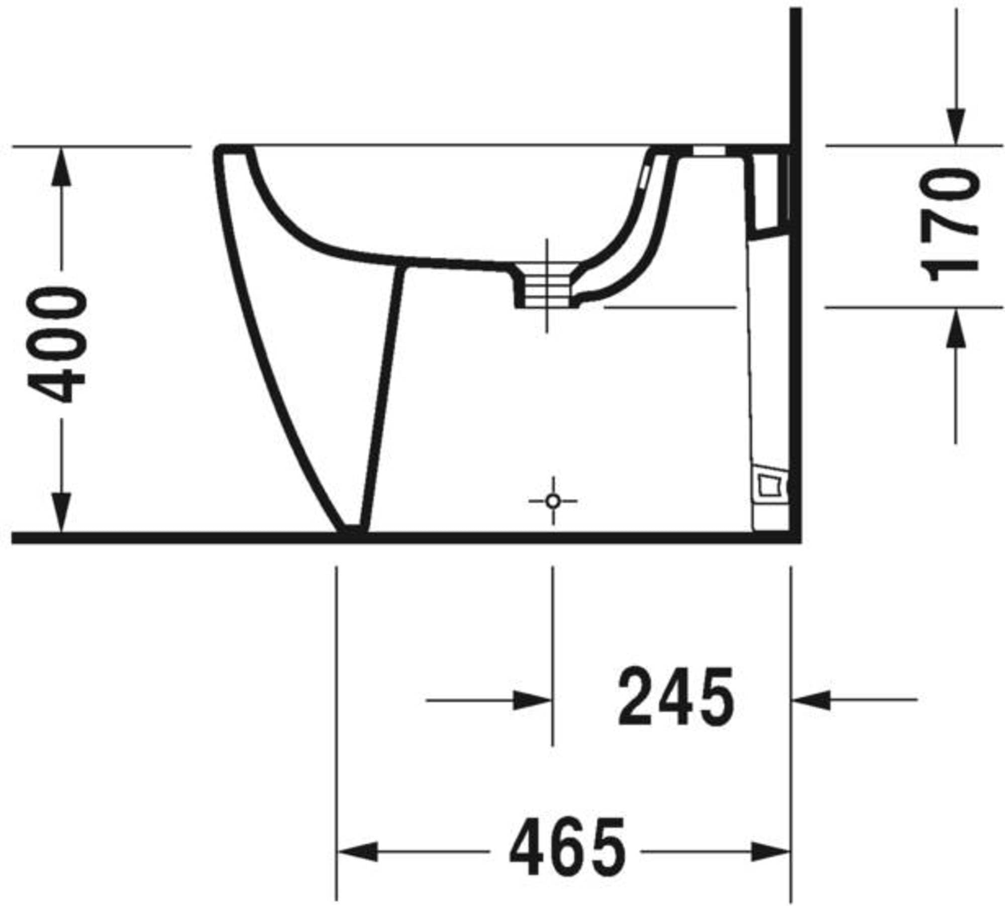 Duravit 2289100000 Duravit 2289100000 ME By Starck Floor Mounted Ceramic Bidet - Less Faucet