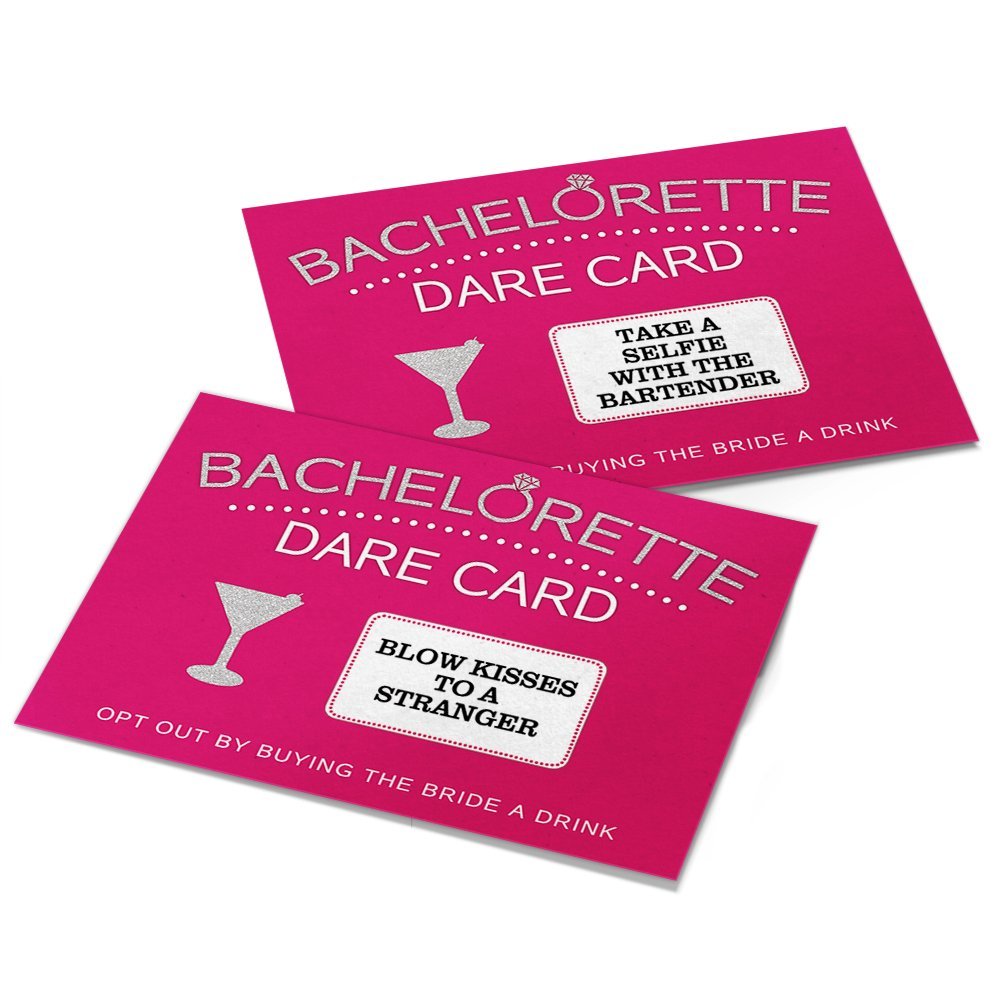 Printed Party Bachelorette Dare Card Scratch Off Game, Girls Night Out, 20 Cards