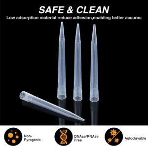 FOUR E'S SCIENTIFIC 10ml Pipette Tips Microchemical Disposable Liquid Pipettor Tips 10mL 100pcs Autoclavable Polypropylene (PP)