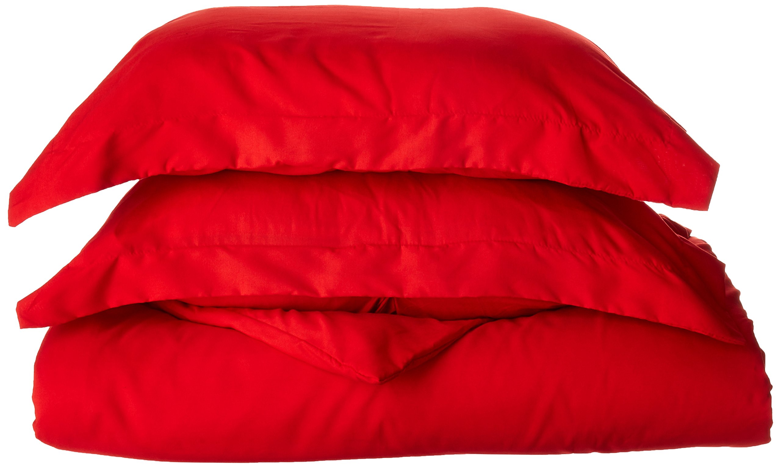 CELINE LINEN Best, Softest, Coziest Duvet Cover Ever! 1500 Premier Hotel Quality Luxury Super Soft Wrinkle Free 2-Piece Duvet Cover Set, Twin/Twin XL, Red