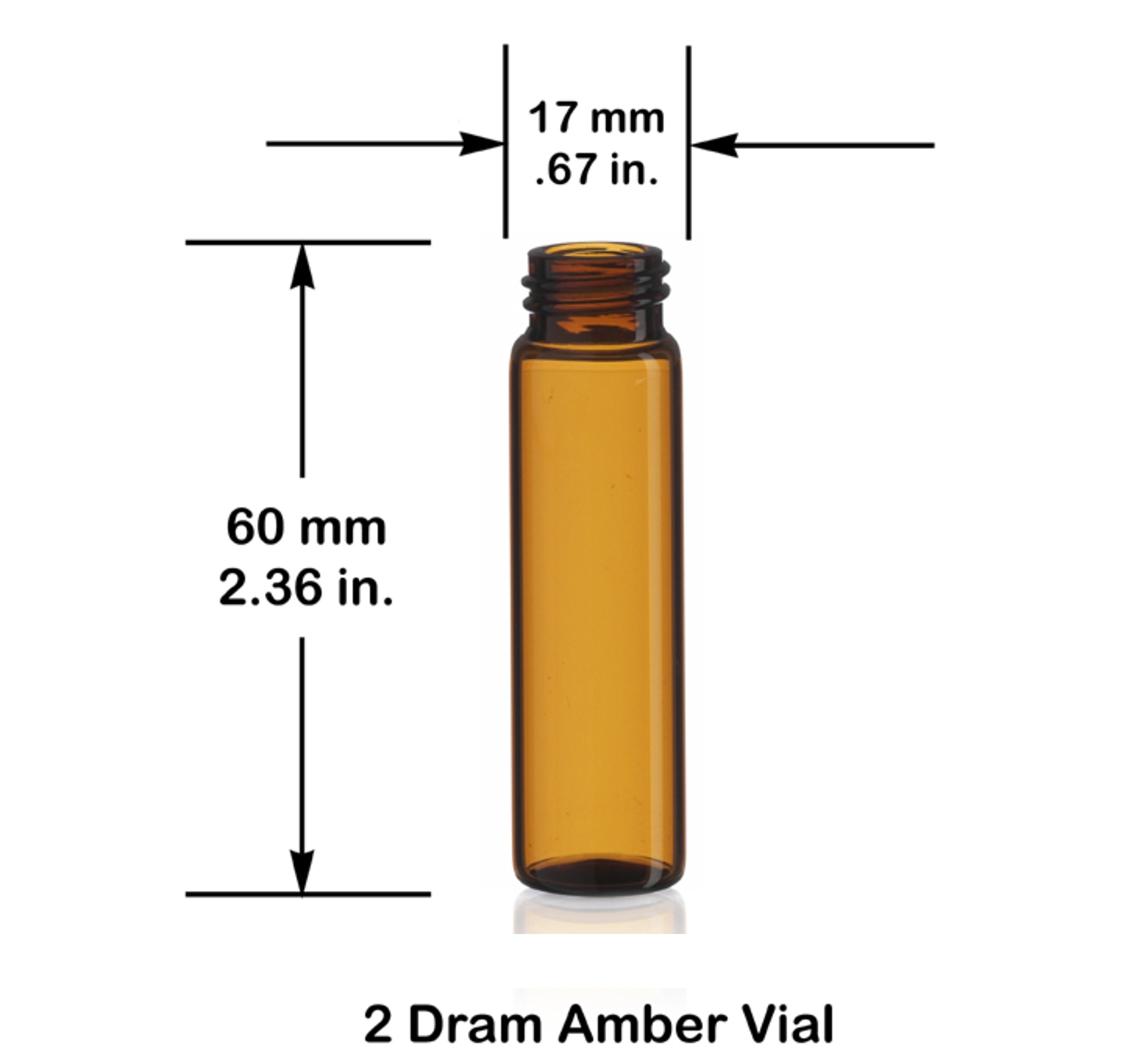 MagnaKoys 1 Dram & 2 Dram variety in Amber Glass Vials w/ Black Caps for Essential Oils & Liquids