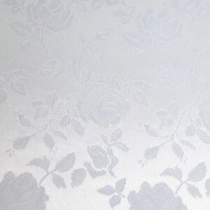 Rose Satin Jaquard White, Fabric by the Yard