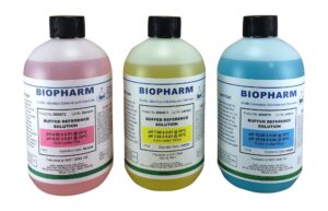 ph buffer calibration solution kit 3-pack: ph 4.00, ph 7.00, ph 10.00 buffers — 500 ml (1.06 pint) each — color coded — nist traceable for all ph meters