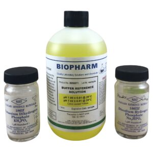 pH Buffer Calibration Solution Kit 3-Pack: pH 4.00, pH 7.00, pH 10.00 Buffers — 500 mL (1.06 Pint) Each — Color Coded — NIST Traceable for All pH Meters