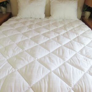 AB Lifestyles RV 72x75 Short King Quilted Mattress Pad Cover. Fitted Sheet Style. for RV, Camper. Made in The USA… White