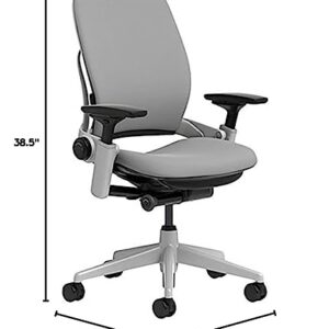 Steelcase Leap Office Chair - Ergonomic Work Chair with Wheels for Carpet Flooring - Work Chair Supports Unique Body Shape - with Natural Glide System & Liveback Technology - Graphite Gray Fabric