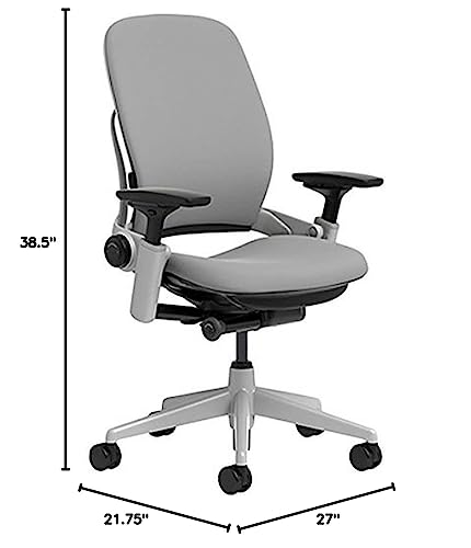 Steelcase Leap Office Chair - Ergonomic Work Chair with Wheels for Carpet Flooring - Work Chair Supports Unique Body Shape - with Natural Glide System & Liveback Technology - Graphite Gray Fabric