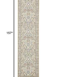 Unique Loom Narenj Collection Area Rug - Bristol (3' x 13' 1" Runner, Ivory/ Beige)