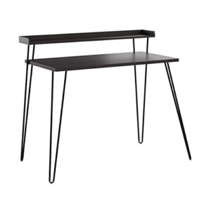 ameriwood home haven retro desk with riser, espresso