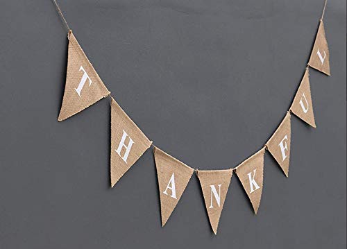 Thankful Banner Ornate Give Thanks Banner Rustic Chic Party Décor Engagement Wedding Bridal Shower Décor-Holiday Bunting-Home and Outdoor Banner-Elegant Grateful Banner