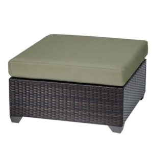 tkc belle patio wicker ottoman in cilantro