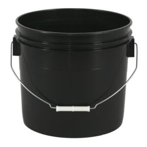 gro pro black plastic bucket 3.5 gallon