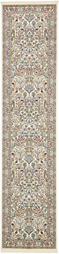 Unique Loom Narenj Collection Area Rug - Bristol (3' x 13' 1" Runner, Ivory/ Beige)