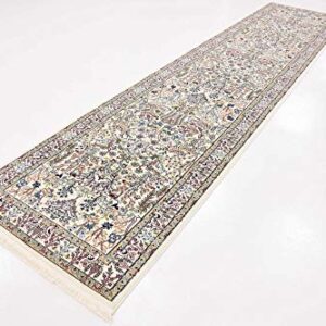 Unique Loom Narenj Collection Area Rug - Bristol (3' x 13' 1" Runner, Ivory/ Beige)