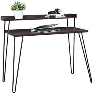 Ameriwood Home Haven Retro Desk with Riser, Espresso