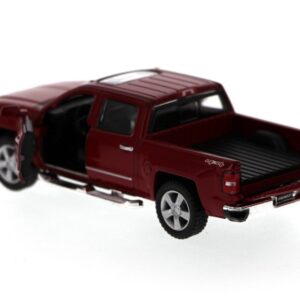 KiNSMART 2014 Chevrolet Silverado LTZ Crew Cab 4x4 1:46 Scale 5 Inch Diecast Metal Model Pick-up Truck Red