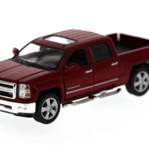 KiNSMART 2014 Chevrolet Silverado LTZ Crew Cab 4x4 1:46 Scale 5 Inch Diecast Metal Model Pick-up Truck Red