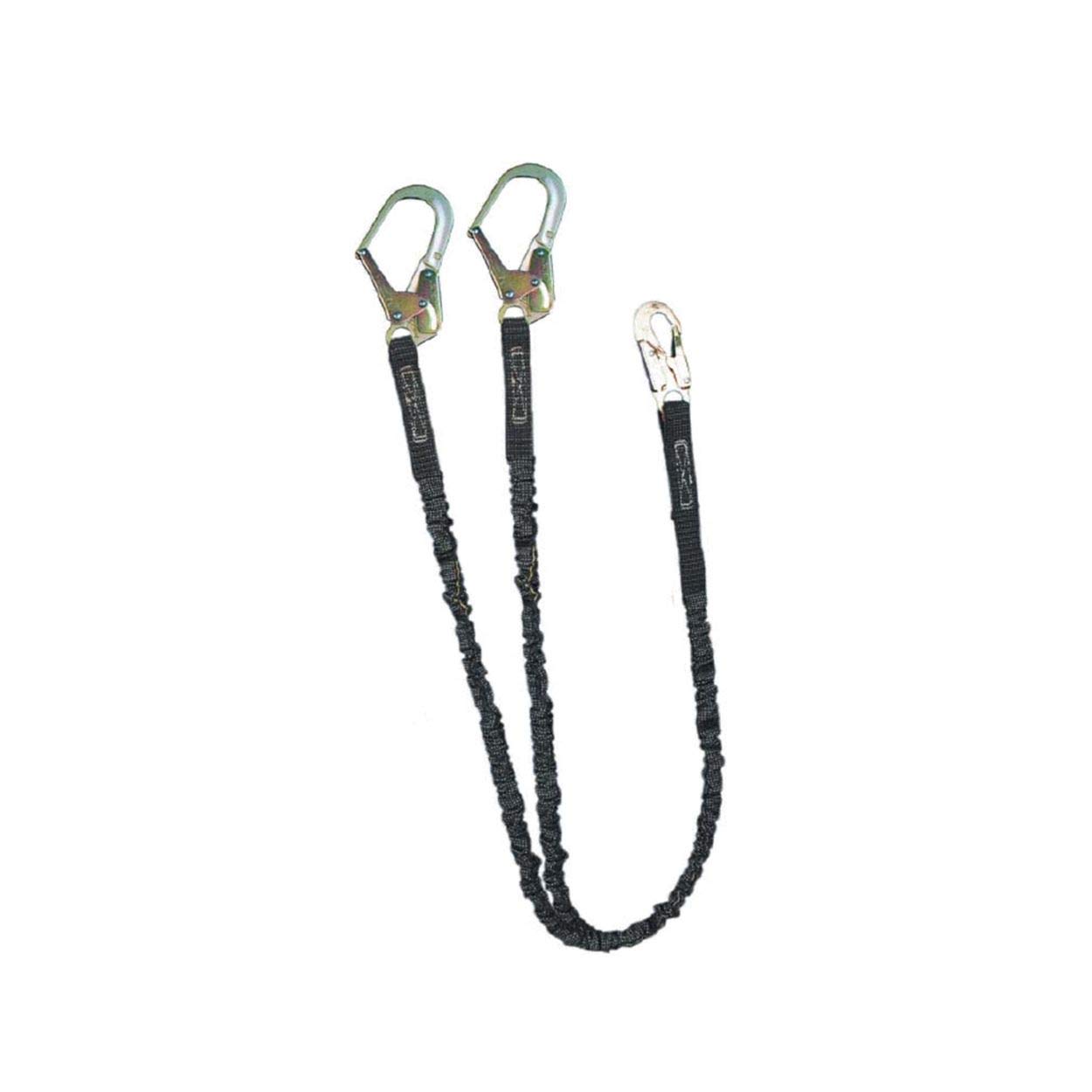 Safewaze FS586 6' Dual-Leg Streamline Low-Profile Energy Absorbing Lanyard w/Rebar Hooks