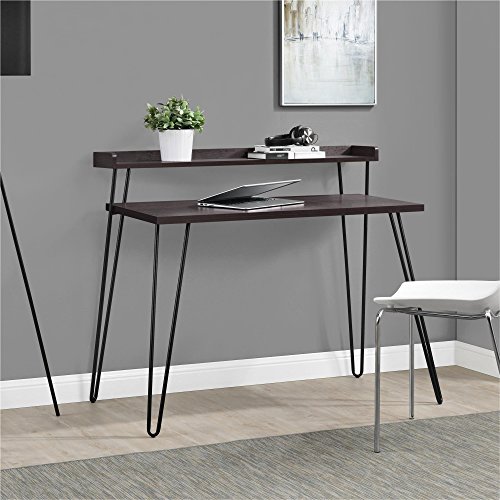 Ameriwood Home Haven Retro Desk with Riser, Espresso