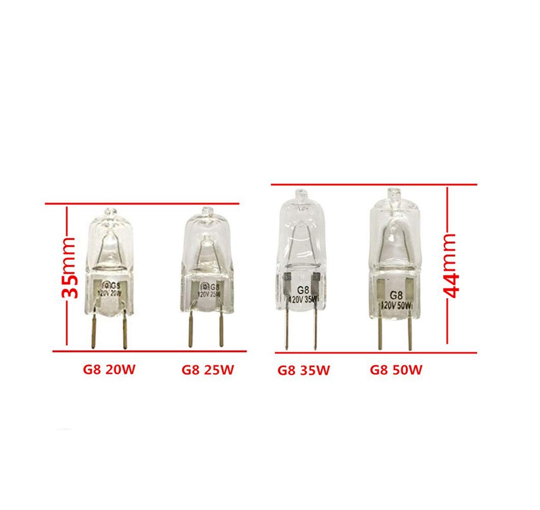 Vstar® G8 120V 25W 2700K, 280 Lumens,G8 Halogen Bulbs,Pack of 10