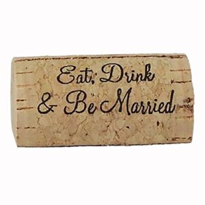 EMazing Goods Wine Cork Place Card Holders Custom Cork Card Holders Eat Drink & Be Married Set of 25 Includes Place Cards Escort Card Rustic Wine Cork Table Décor Wine Theme Wedding Cork Placecard