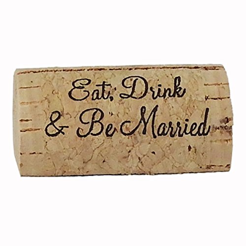 EMazing Goods Wine Cork Place Card Holders Custom Cork Card Holders Eat Drink & Be Married Set of 25 Includes Place Cards Escort Card Rustic Wine Cork Table Décor Wine Theme Wedding Cork Placecard