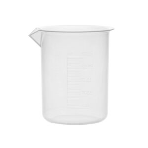 EISCO 12PK Plastic Beakers, 250ml - Polypropylene Plastic - Raised Graduations, Tapered Spout - Euro Design